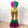 Disco Party Costume Set With Fashion Polyester Halloween Dance Costume And Matching Headpiece For Women