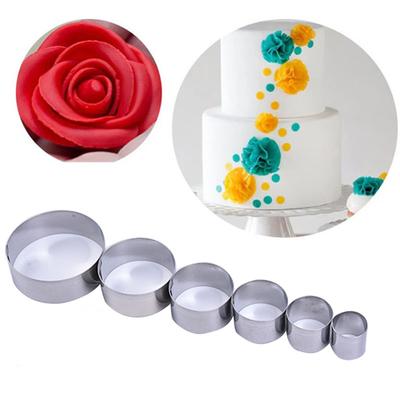 6Pcs Round Shape Mold Mousse Ring Mold Stainless Steel Cake Cutter Bake Ware