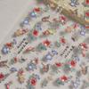 5D Relief Nail Art Stickers Purple Exquisite Iris Flowers Adheisve Decals Manicure Floral Pattern Embossed Decorations