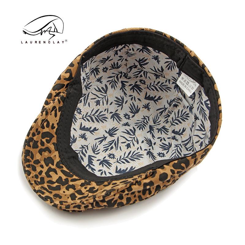 Hat Ladies Beret British Retro Fashion Leopard Print Cap Casual Versatile Forward Hat Personality Trend