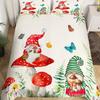 Purple Lavender Dwarf Duvet Cover King Queen Kawaii Cartoon Gnome Bedding Set Spring Flowers Comforter Cover Floral Quilt Cover