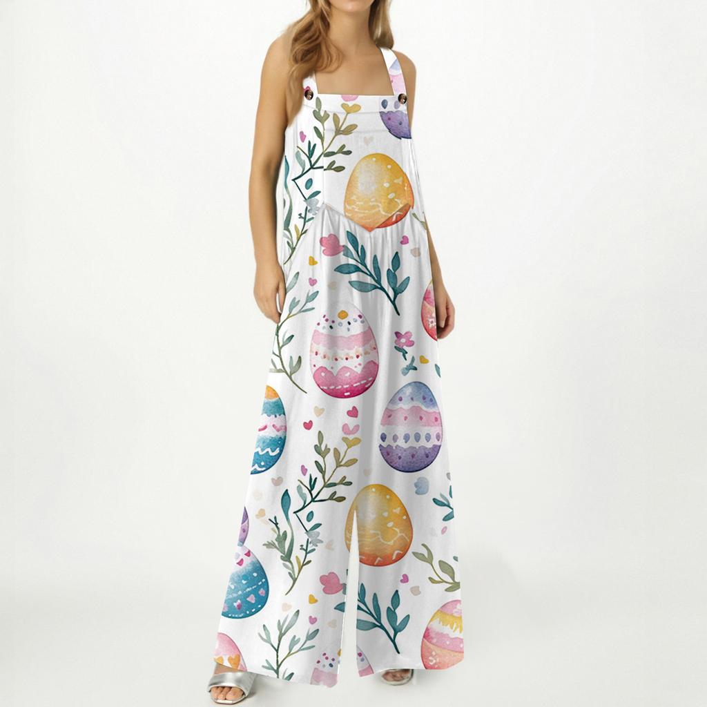 Women's Jumpsuit Printed Casual Loose Jumpsuit