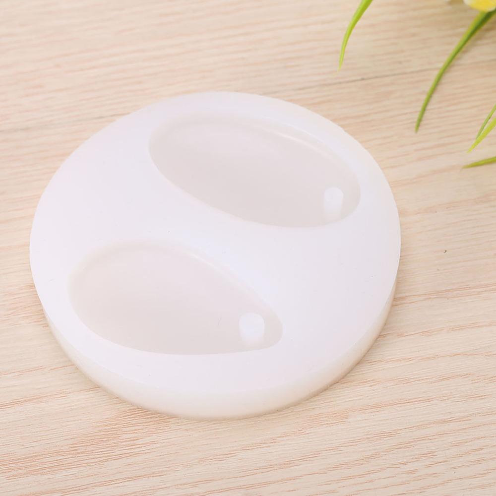 Oval Silicone Jewelry Mould Water Drop Smooth Interior DIY Pendant Mold Round With Hole Time Gem Mold DIY Craft