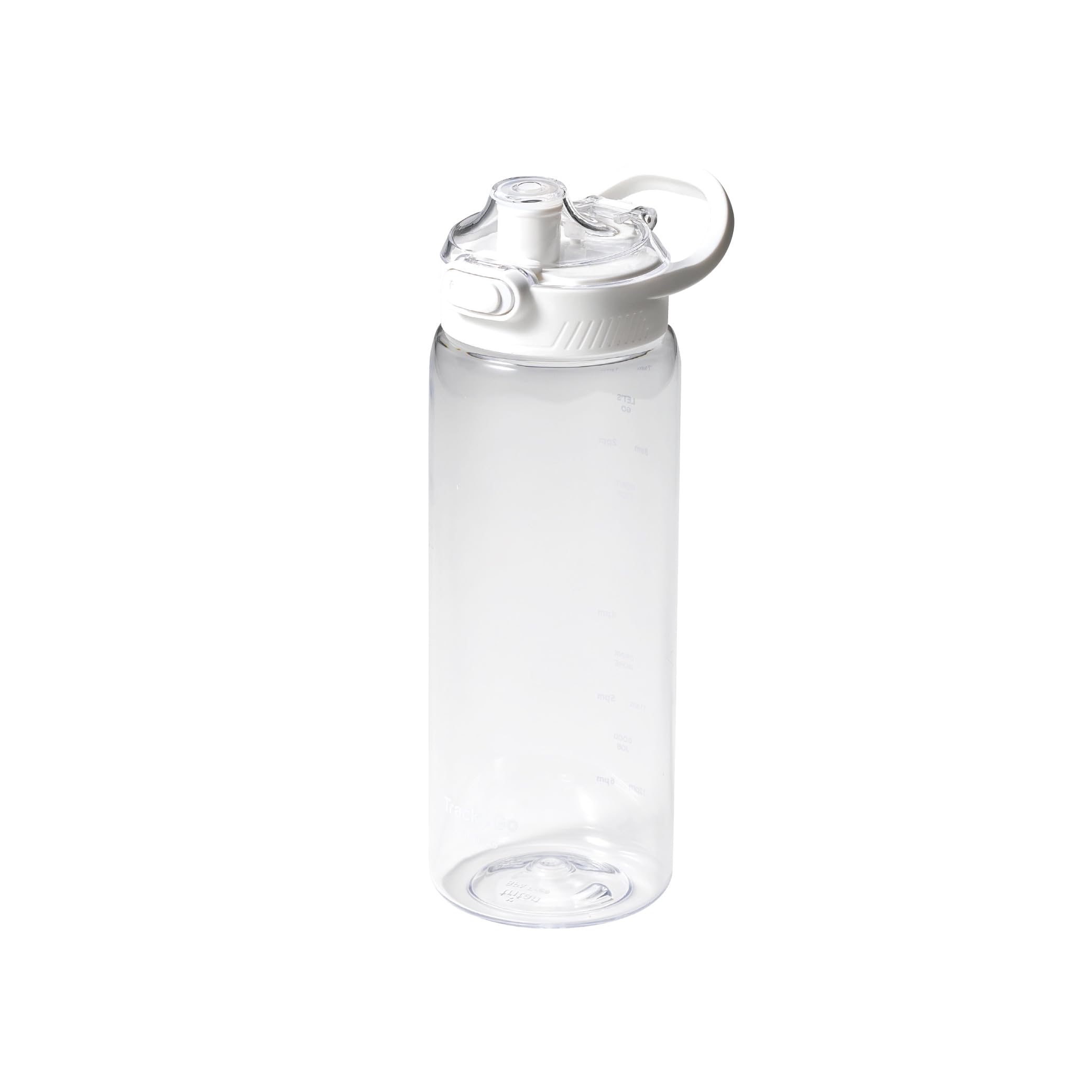 

CB JAPAN santeco Tritan Track and Go Water Bottle with Time Marker and Memory, White, One-Touch, Lightweight