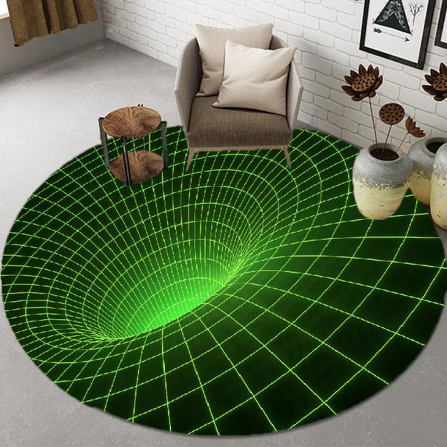 Baby Crawl Cartoon Carpet Modern Floor Mats Skull Mandala Children 'S Room Carpet Bedroom Home Living Room Round Carpet