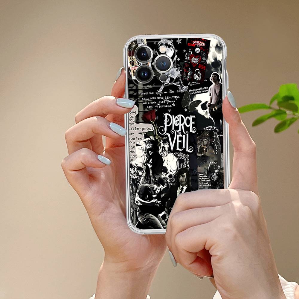 P-Pierce The Veil Band For IPhone 17 16 15 14 13 12 11 Pro Max Plus Mini Funda For Transparent Cover