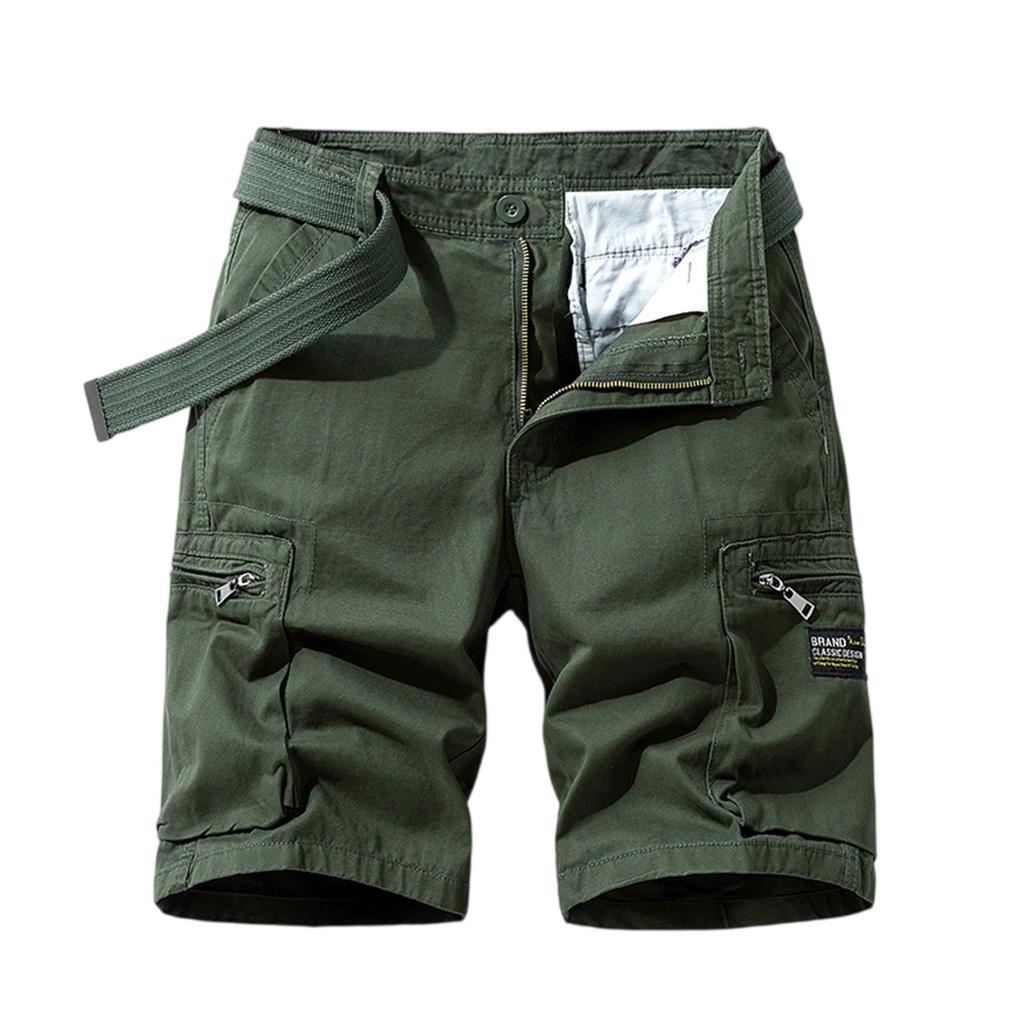 Men's Cargo Shorts, Outdoor Casual Work Shorts, Retro Loose  Cargo Shorts With Multi-pocket And Zipper