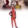Deadpool Cosplay Jumpsuit With Polyester Spandex For Kids Halloween Party