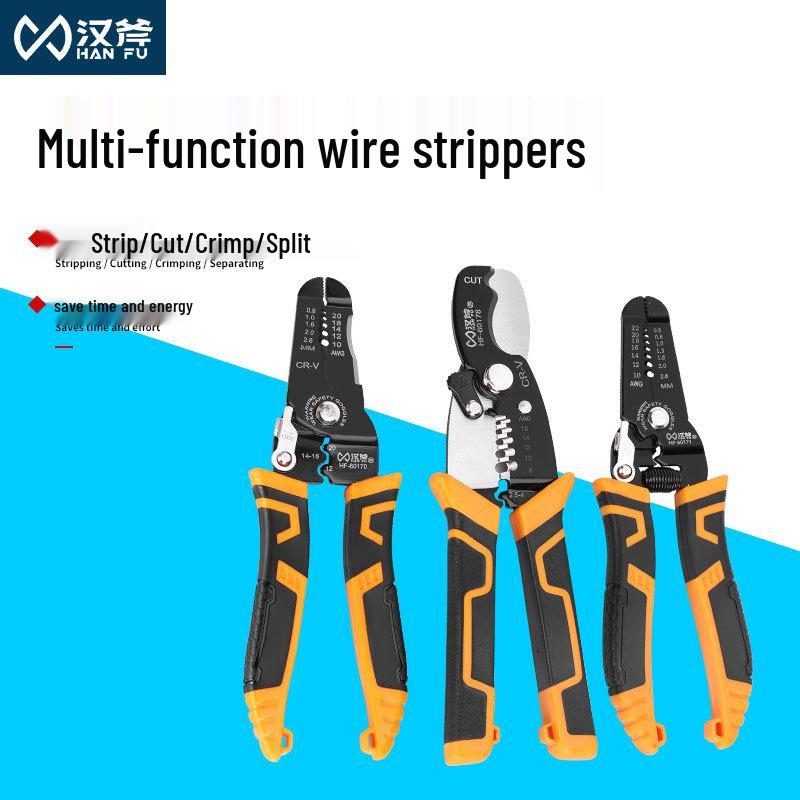 Han Axe Wire Stripper, Crimper & Cutter: OTUT Terminal Crimping Pliers for Quick, Labor-Saving Stripping