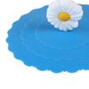 8Pcs Silicone Drink Cup Lids 10cm Creative Round Mug Cover Reusable Anti Dust Cup Covers Cartoon Coffee Mug Lid