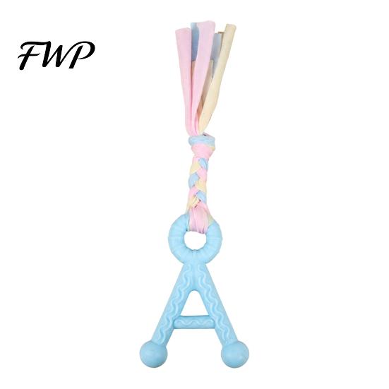 Pet Boredom Relief Toys A-Letter Dog Chew Toy with Braided Rope, Tug of War Puppy Toy, Teeth Cleaning for Small Medium Breed Dogs Chewing