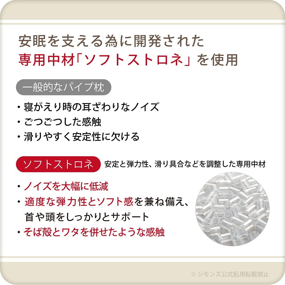 Simmons Echtes Kissen Festes Schlafkissen Höhe Niedrig 63cm x 35cm Fest Hergestellt in Japan
