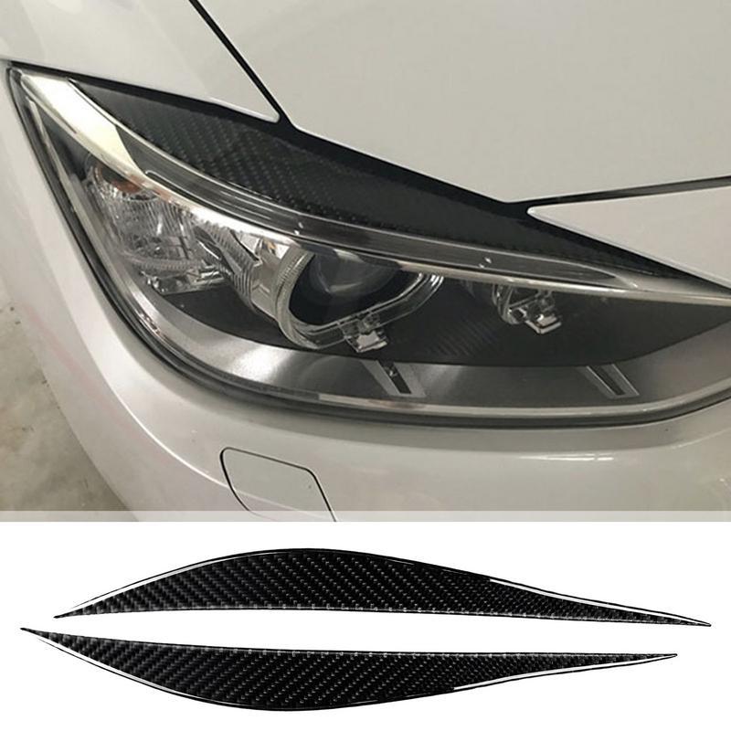 Car Eyebrows For Headlights Auto Headlight Eyebrows Sticker Cover Multi-Functional Eyelid Car Stickers For Rainy Days Inclement