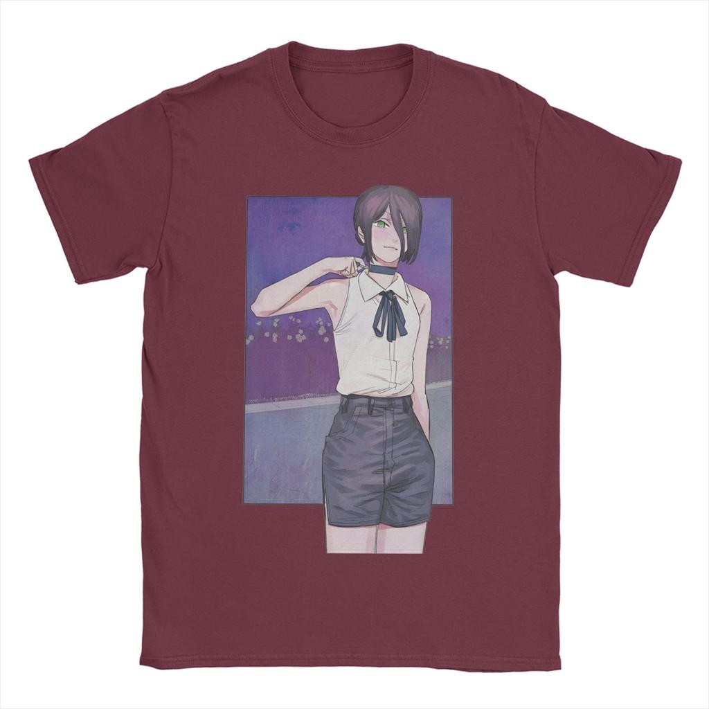 Men Women Chainsaw Man Reze Bombs Devil T Shirt Movie Pure Cotton Clothing Creative Short Sleeve O Neck Tee Shirt Summer TShirt