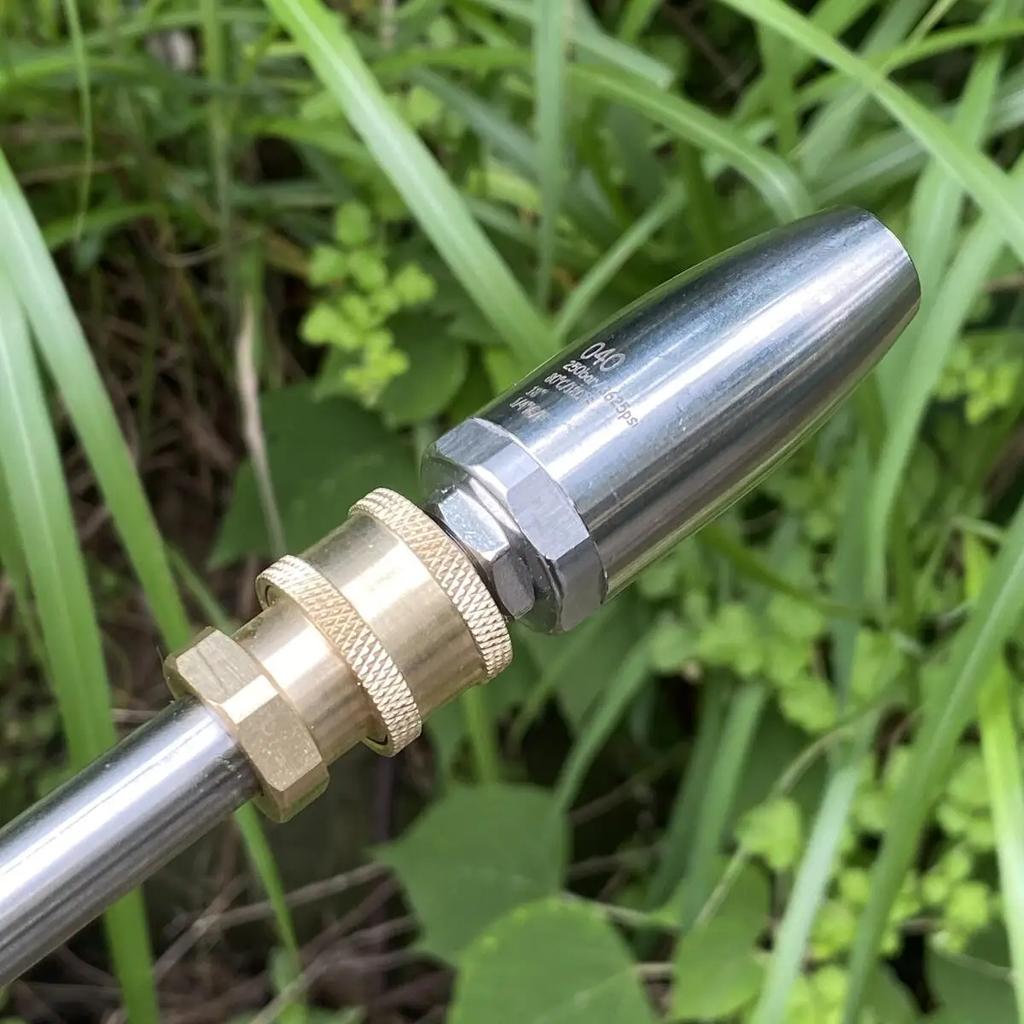 Mit 1/4 Schnellanschluss Edelstahl 3625 PSI Turbodüse für Hochdruckreiniger rotierend für Heiß- und Kaltwasser