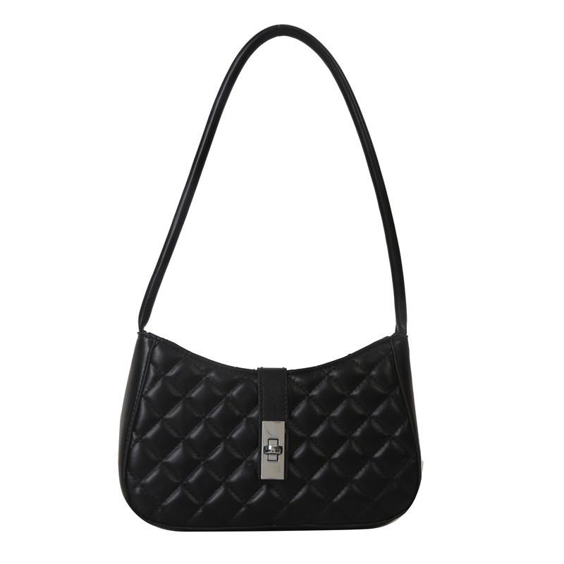 Fashionable Pu Quilted Tote Bag In Chic Black White Red Or Coffee For Everyday Style