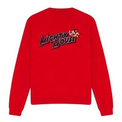 Mighty Mouse Unisex Adult Might Logo Sweatshirt