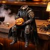 Handgefertigte Legendensammlerstück Harz Kopfloser Reiter Statue mit warmem LED-Leuchten, Beleuchtete Halloween-Party Requisiten Skulptur, Gotische Tischdekoration