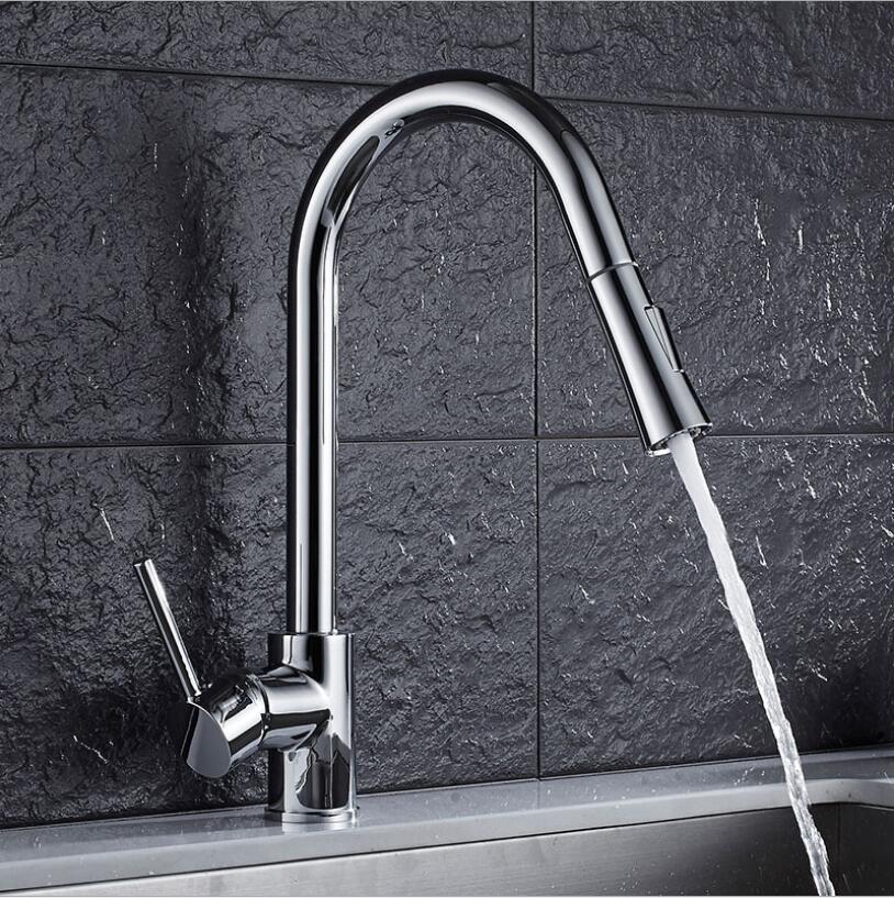 

Смеситель для кухни, хром/золото/никель, смеситель для мойки с одной ручкой, выдвижной смеситель для кухни, вращающийся смеситель с одним отверстием, смеситель для воды