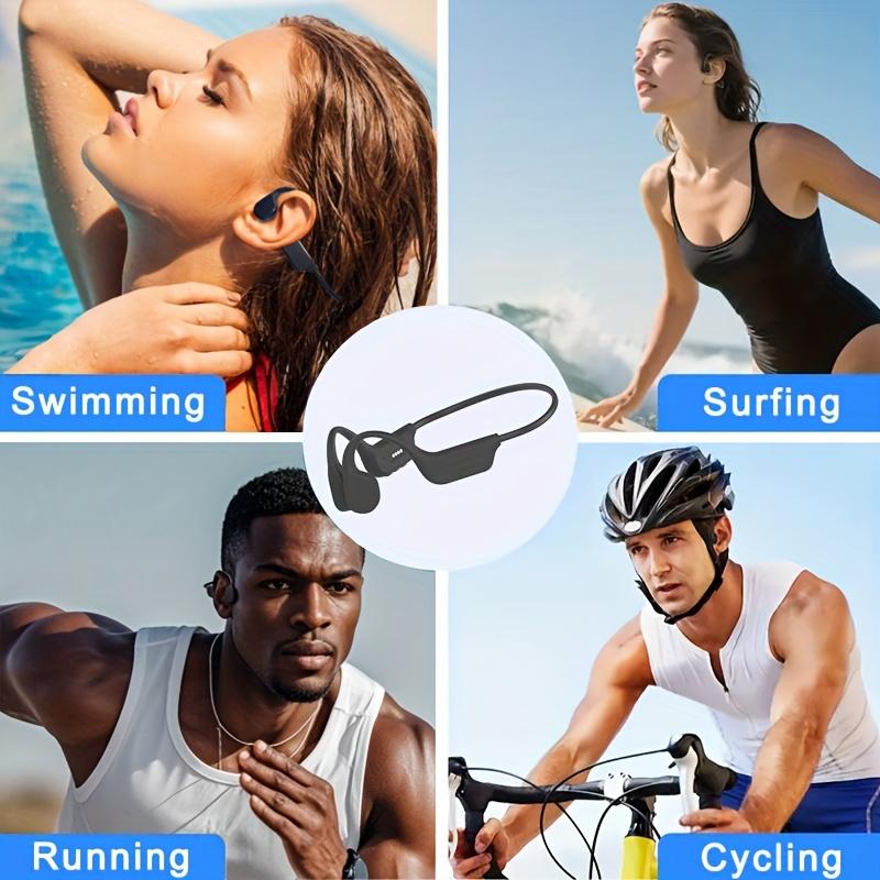IPX8 Waterproof Swimming Headphones 32GB Wireless Bone Conduction Earphone Bluetooth 5.4 Headset For Diving Sports Cycling