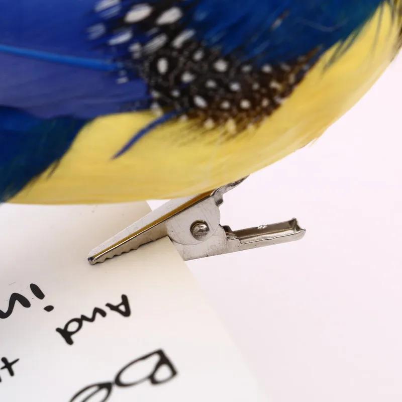 18cm Handgemachte Simulation Papagei Kreative Feder Rasen Figurine Ornament Tier Vogel Garten Vogel Prop Dekoration