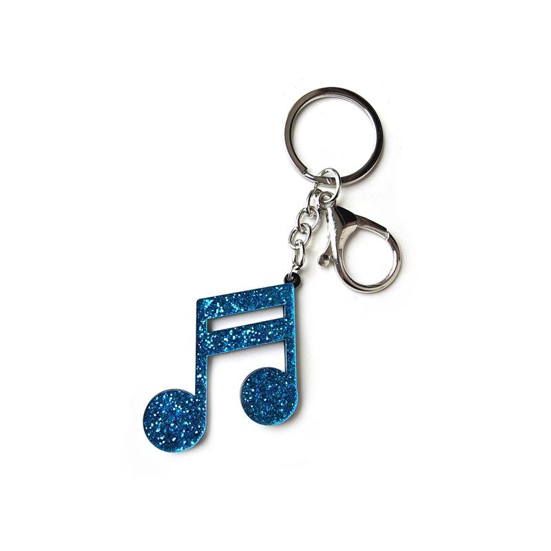 

Retro Acrylic Musical Note Keychain - Long Style Women s Bag & Car Pendant