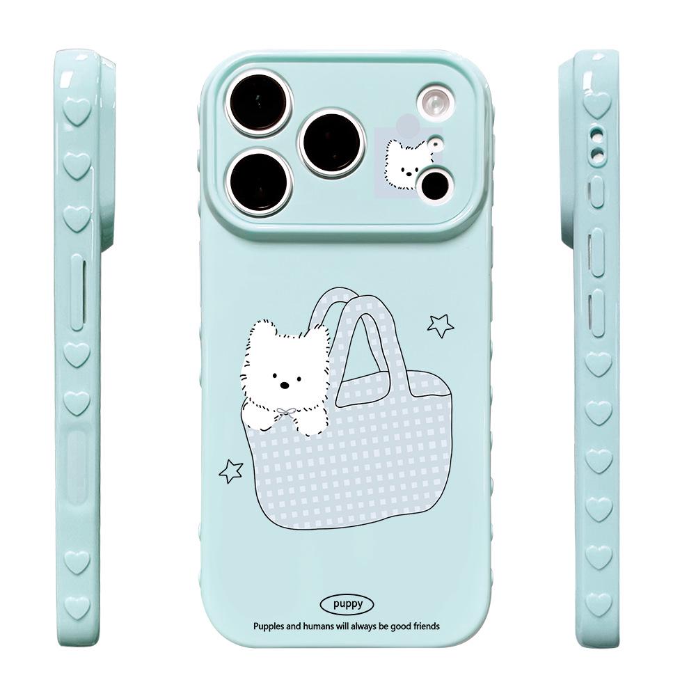 Blue Bag Dog Phone Case for Apple iPhone 16/17Pro - New Model, Drop-proof, Protective Cover for 15PRO