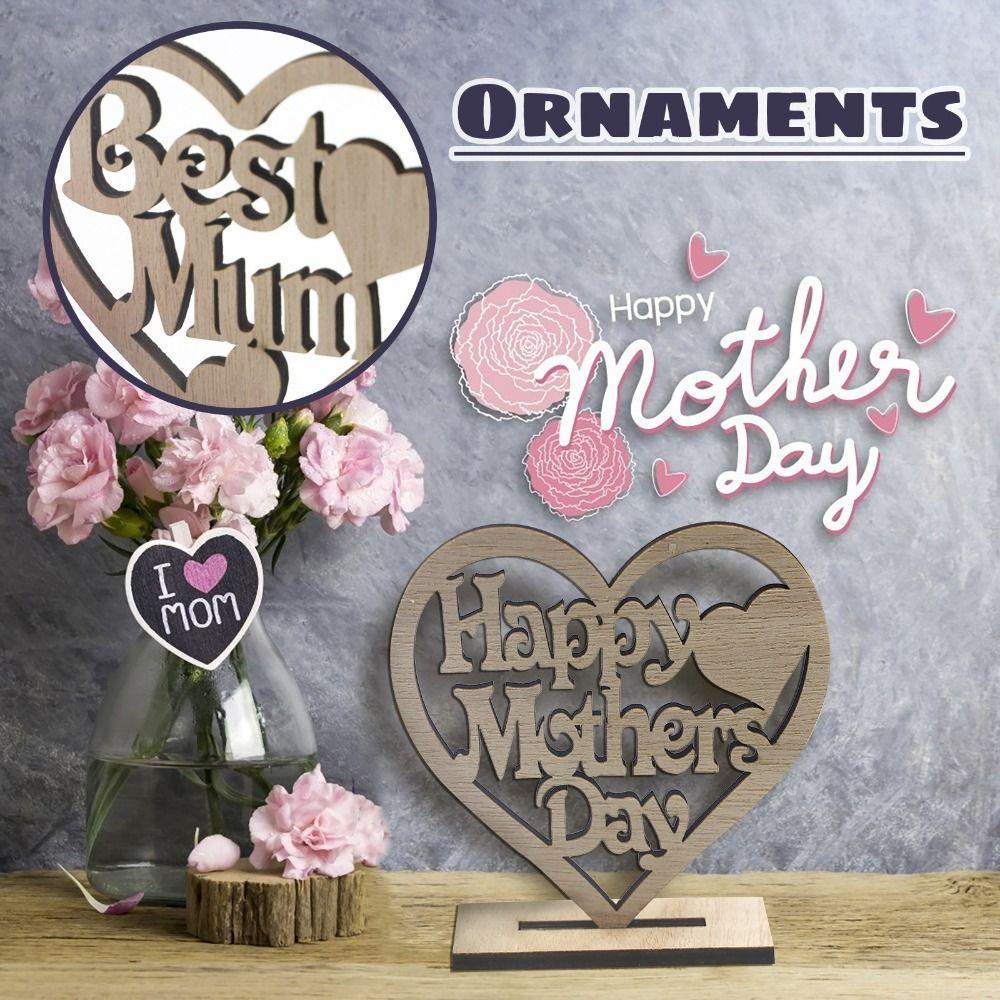 Embellishments For Mom Freestanding Perfect Gift Heart Plaque Plaque Gift Ornament Hollow Ornament
