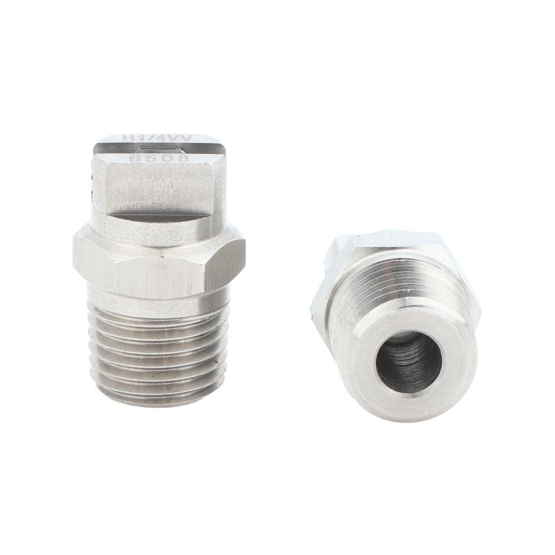Easy to Install 1/8" 1/4" HVV/HU 304 Stainless Steel Flat Fan Spray Nozzle for Industrial Cleaning Projects