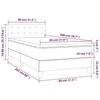 3141512 vidaXL Lit à sommier tapissier et matelas Vert foncé 80x200 cm Velours