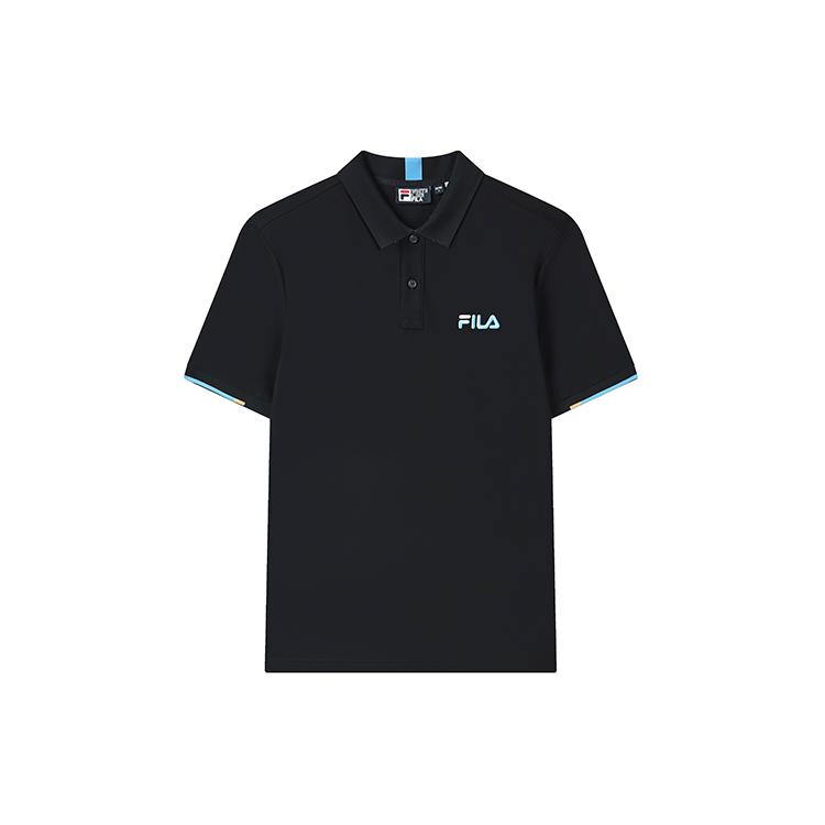 New FILA HERITAGE Polo Shirt Men's Jet Black F11M328117FBK
