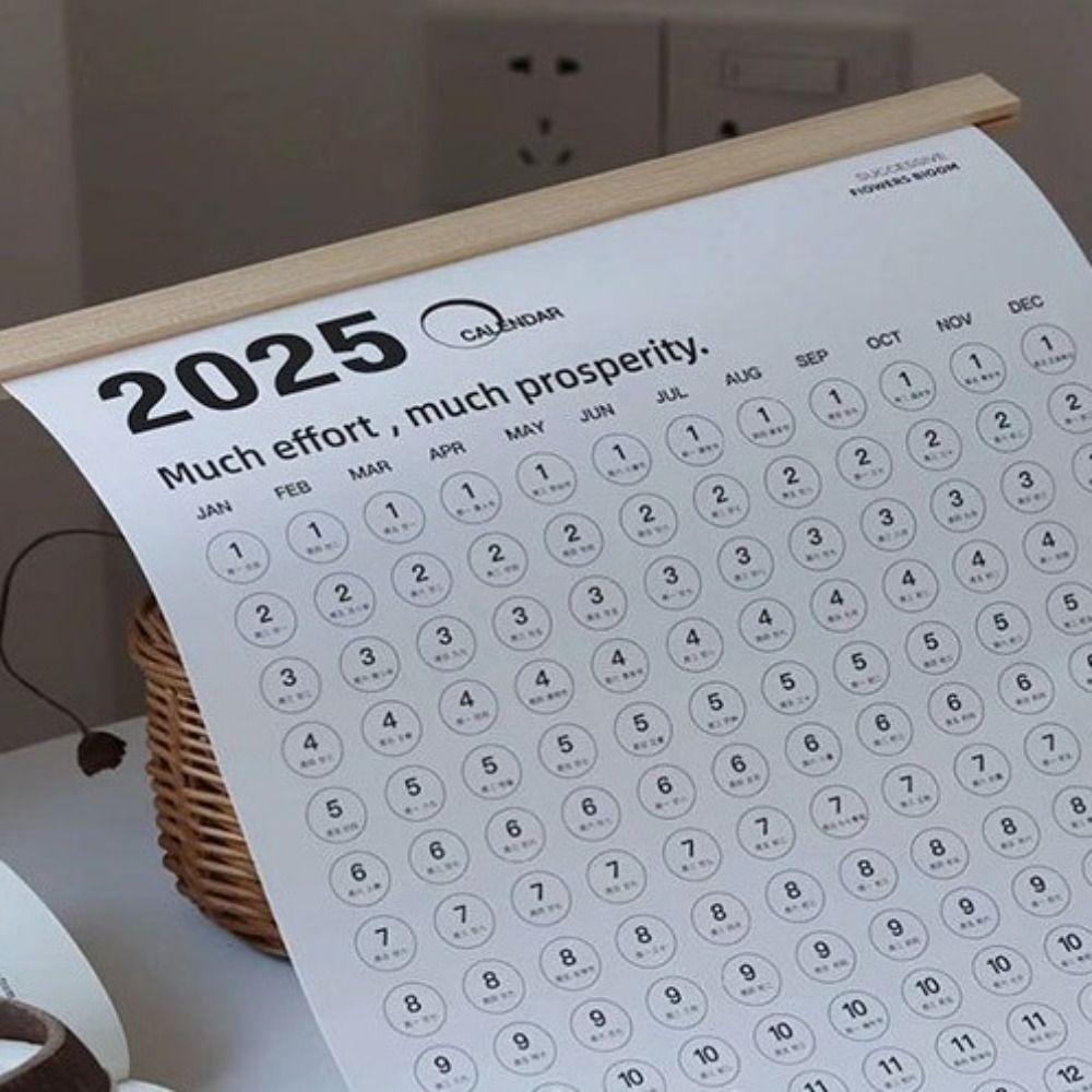 Rectangle 2025 Wall Calendar Convenient Self-discipline Schedule Planner  Festival Gifts