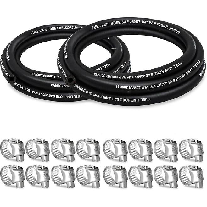 Fuel Line 5/16 Inch ID, Fuel Hose 10FT, J30R7 Fuel Line Hose NBR For Automotive Fuel Systems Engines.