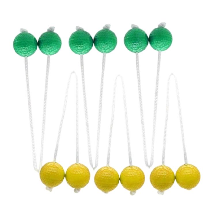 

6Pcs Outdoor Ladders Ball Golf Tossing Ball Replacement Outdoor Lawn Yard Golf Throwing Ball for Fun Event Groups Event жовтий/зелений
