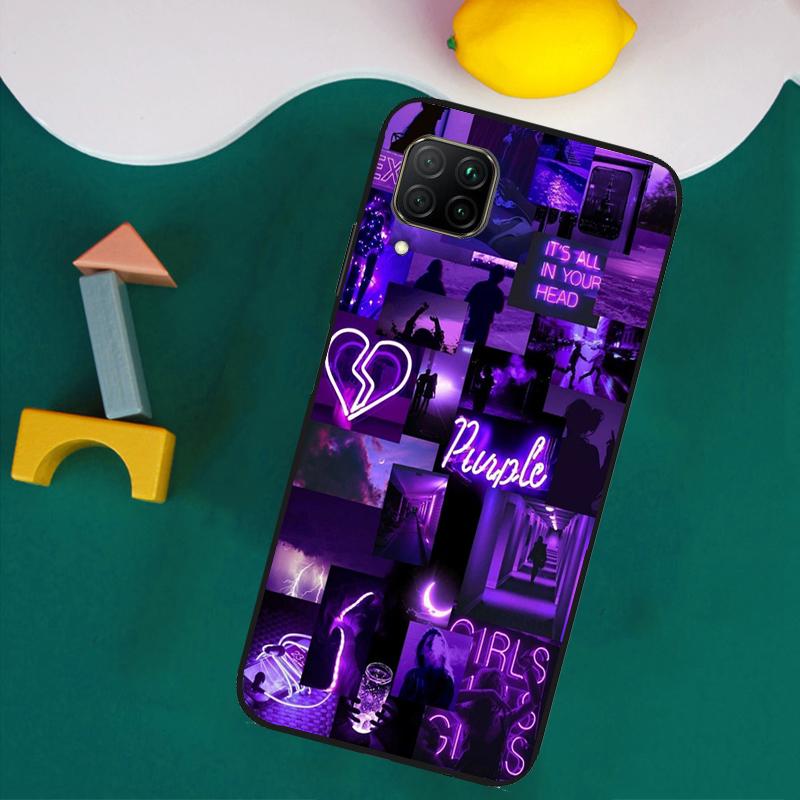 Esthétique Violette Pour Coque Huawei Nova 9 10 SE 8i 11i 12i 12s Y60 Y61 Y70 Y90 Y72 Y73 Y91 P60 Pro P40 P30 Lite