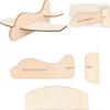 5Pcs Unfinished Wooden Aircraft Model DIY Graffiti Painting Puzzle Airplane Kids Educational Toy Toddlers Boys Girls Flying Plane Crafts Decoration