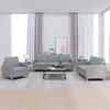 Vidaxl 3-Cz. Relaxation Set With Cushions, Light Grey, Fabric