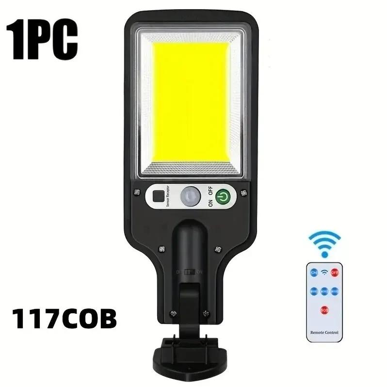 

72/108COB Solar Lights Outdoor With 3 Mode Waterproof Motion Sensor Security Lighting LED Wall Street Lamp for Garden Patio Path