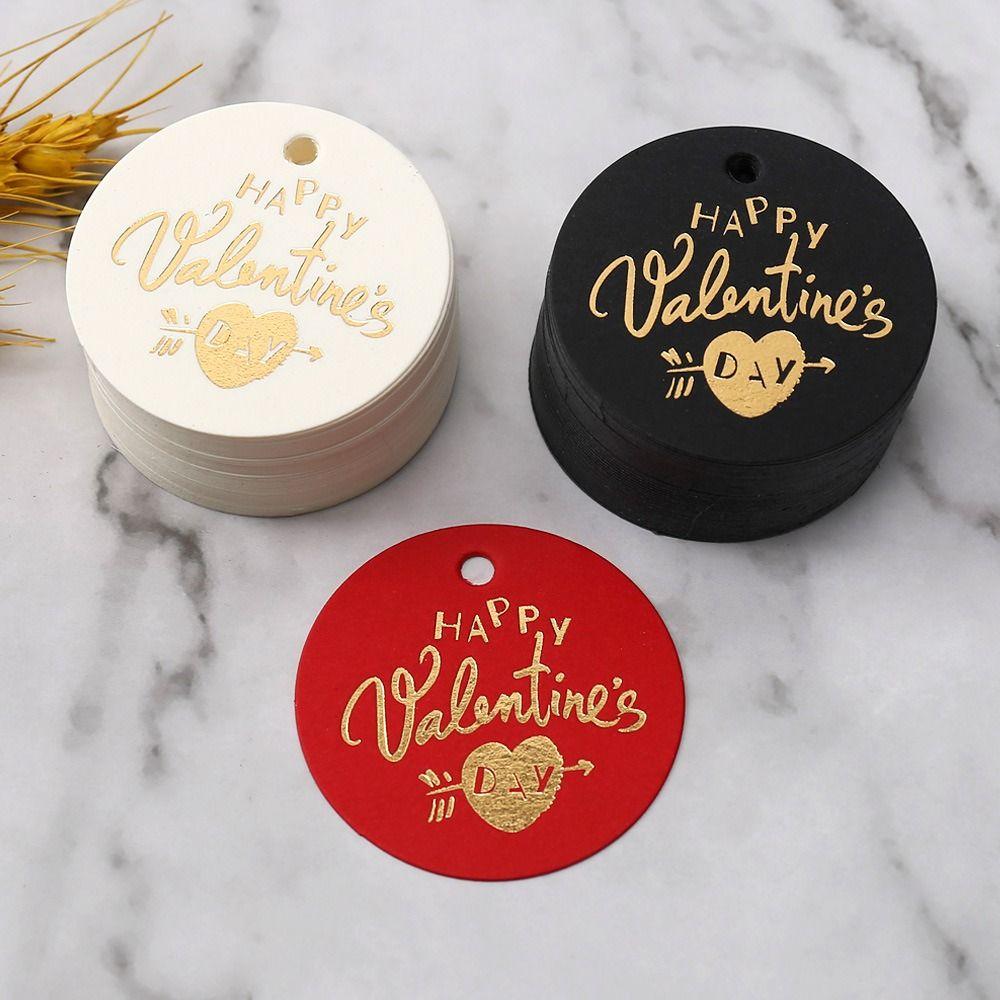 100pcs Heart Shaped Cards Gift Labels Hand Gift Hanging Tag  Festive & Party Supplies