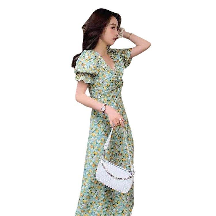 Summer New French First Love Temperament Small Skirt Fairy Mori Gentle Wind Fresh Floral Dress