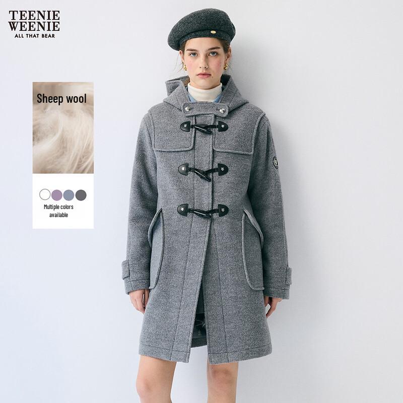 Teenie Weenie Women's Hooded Wool Blend Coat