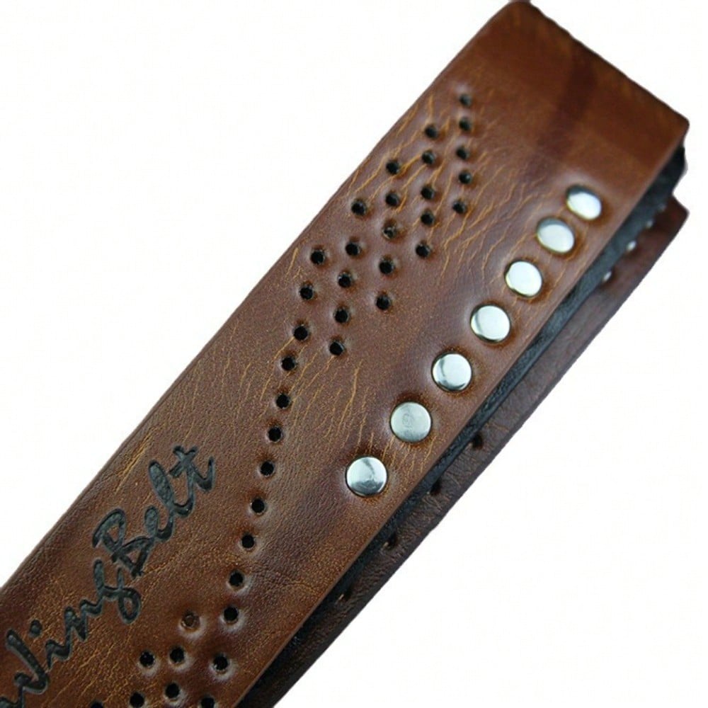 New Casual Men's Belt, Pin Buckle Belt, Retro Rivet Belt
