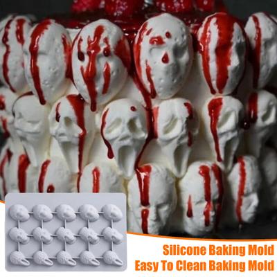 Moule de Cuisson en Silicone Crâne 3D Personnages de Film d'Horreur Moules à Chocolat Bonbons Fait Maison Moule à Farce Décoration de Fête d'Halloween