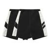 Li Ning Sportmode Serie Patchwork Reflektierende Gestreifte Bedruckte Sporthorts Herren Shorts Schwarz AKSR465-1