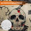 Halloween Skull Crow Shower Curtain With Spooky Pattern, Waterproof Bathroom Decor For Halloween Party Home Decoration