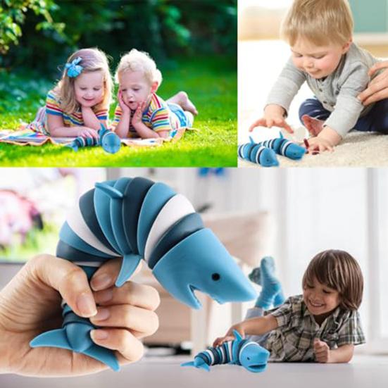 Ocean Shark Fidget Toy Funny Stress Relief Bendable Educational Kids Adults