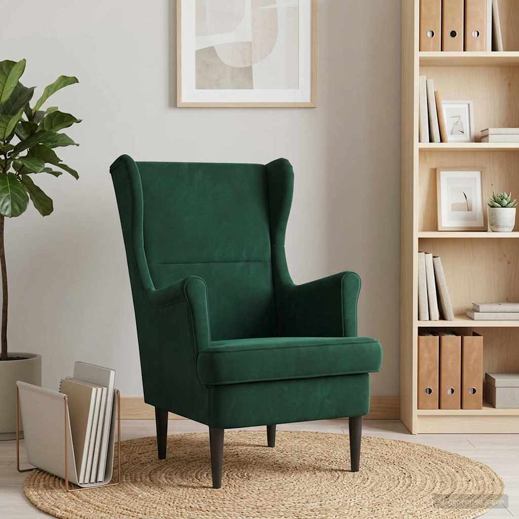 Armchair Dark Green Velvet