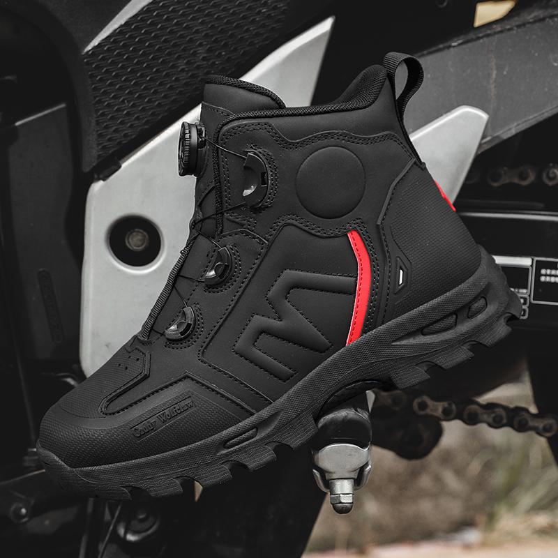 Motorcycle Riding Men Boots Waterproof Motocross Cycling Shoes Off-Road Motorbike Racing Anti-Drop Breathable Equipment Soft