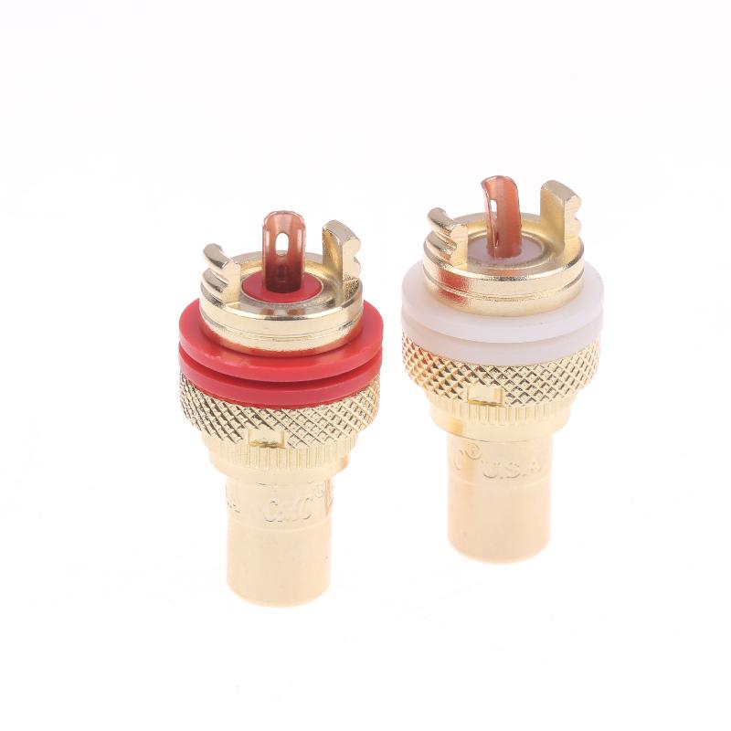2/4 шт. RCA Jack Штекер Медный Позолоченный CMC RCA Розетка Для Динамиков Клеммы Аудио Проводные Соединители Аксессуары 1Pair