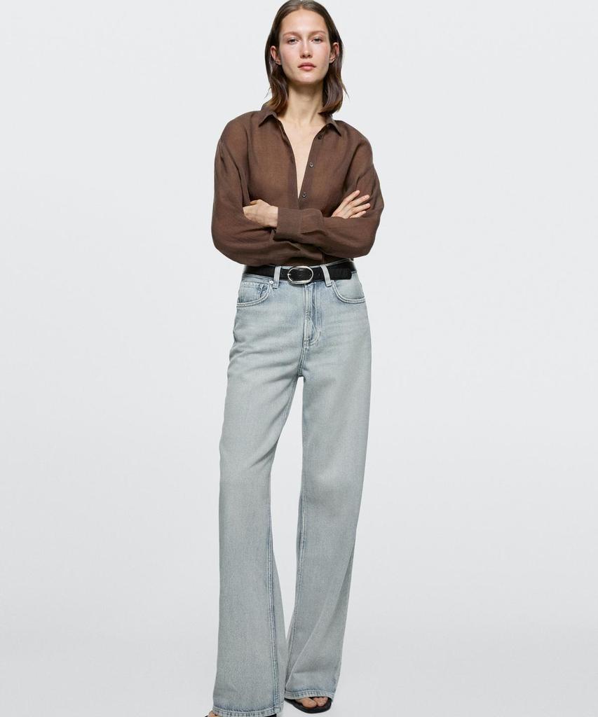 Masimodutti High-Waisted Wide-Leg Jeans